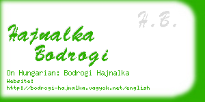 hajnalka bodrogi business card